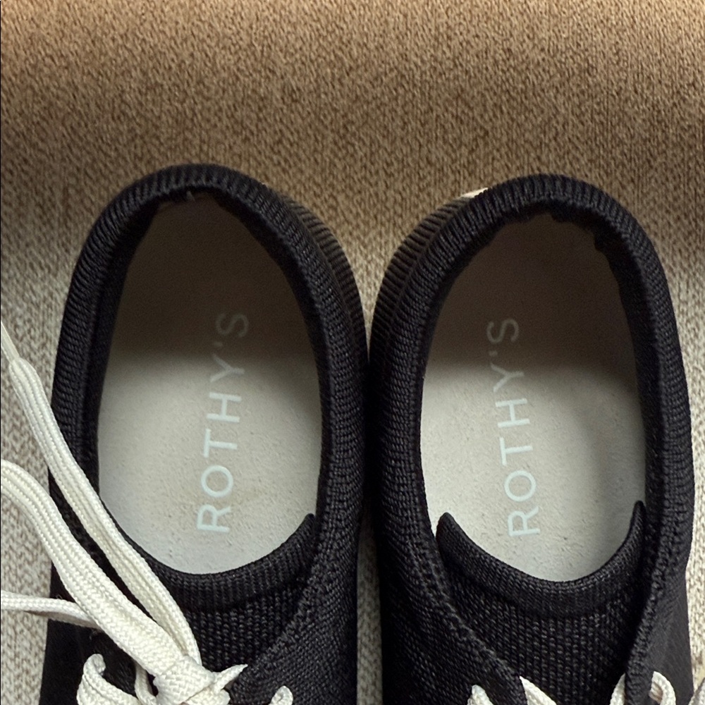 Rothy's Black and White Knit Shoes